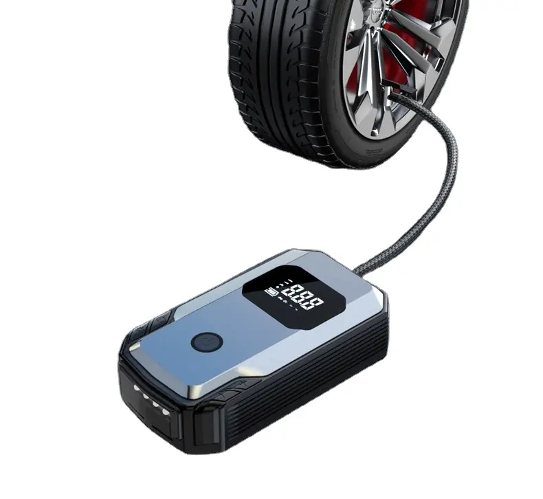 ZM008 3 em 1 salto starter com inflator carro Banco De Potência Battery Booster Mini 8000 mAh Nova Chegada Com Alarme De Emergência