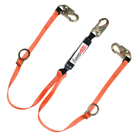 Cuerda de Seguridad con Absorbedor de Energía ANSI Z359.13-2013 para Protección Contra Caídas, Cuerda de Amarre Doble/Bipartida/en Forma de Y, para Construcción