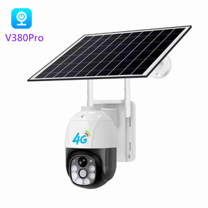 Caméra de surveillance extérieure V380Pro 4G à énergie solaire avec détection de mouvement PIR et audio bidirectionnel, étanche pour la sécurité domestique - Product Image 1