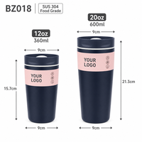 Gobelet isotherme en acier inoxydable à double paroi, 360 ml, 600 ml, 12 oz, 20 oz, isolation sous vide 12-24 heures, sans BPA, tasse de voyage portable avec couvercle, OEM/ODM