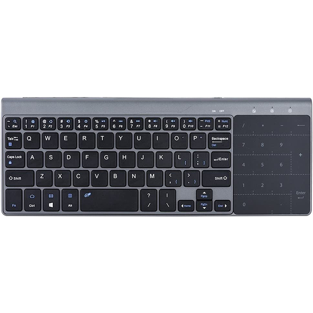 2.4Ghz Mini Wireless Keyboard with Touchpad Numeric Keypad Portable Ultrathin Remote Keyboard
