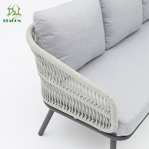 Ensemble <span class=keywords><strong>de</strong></span> canapés en forme <span class=keywords><strong>de</strong></span> L imperméables pour le <span class=keywords><strong>jardin</strong></span> et le <span class=keywords><strong>salon</strong></span>, avec cadre en aluminium et design <span class=keywords><strong>de</strong></span> loisirs - Product Image 5