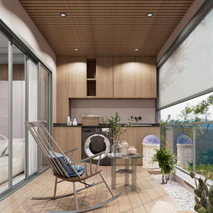 <span class=keywords><strong>Rideau</strong></span> occultant motorisé vertical à glissière latérale en métal avec télécommande intégrée, résistant au vent, pour porte et fenêtre, extérieur, noir - Product Image 4