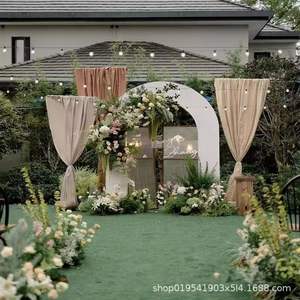 جديد حديث الزفاف الشاش الستار الحليب الحرير تمتد القماش السقف موجة القماش فندق المرحلة خلفية الديكور عيد ميلاد - Product Image 3