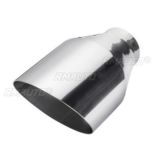 Punta de escape universal para coche de 57mm-101mm, silenciador de tubo de escape automotriz con salida en ángulo, boquilla de 2.25 pulgadas de entrada y 4 salidas - Product Image 3