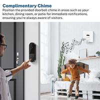 Sonnette vidéo intelligente avec vision nocturne, interphone 2,4 GHz, caméra de porte, caméra de sonnette vidéo 1080P WIFI double fréquence