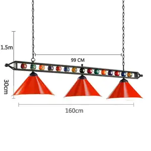 斯诺克和台球游戏3头灯罩Led照明灯带时尚台球装饰