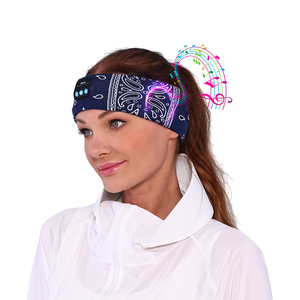 Chất Lượng Cao Thể Thao 3D Màu Xanh Răng Âm Nhạc Ngủ Mặt Nạ Mắt Cove Cho Giấc Ngủ Được Xây Dựng Trong Không Dây Tai Nghe Tai Nghe Tai Nghe Với Mic - Product Image 4