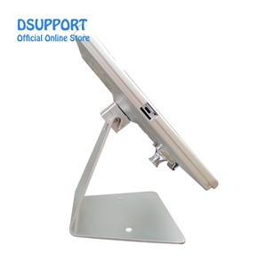 DSUPPORT เคสโลหะสีเงินและสีดำสำหรับไอแพดโปร 11 นิ้ว (2021) ขาตั้งกันขโมยพร้อมตัวล็อคปรับมุมได้เต็มที่ - Product Image 3