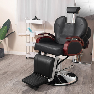 Chaise de coiffure Hongzi, hydraulique, inclinable, rotation à 360 degrés, hauteur réglable, chaise de barbier, usage commercial - Product Image 1