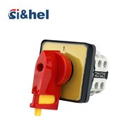 Interrupteur rotatif Si&hel LW28 20A blanc OFF-ON avec cadenas, insertion latérale, certifié CE 0-1, pour montage sur panneau IP20