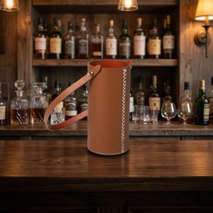 Bolsa de Cuero Clásica Marrón para Botellas de Vino, la Más Vendida, Funda/Estuche para Botellas Frías o Calientes, Bolsa de Transporte para Botellas - Product Image 2