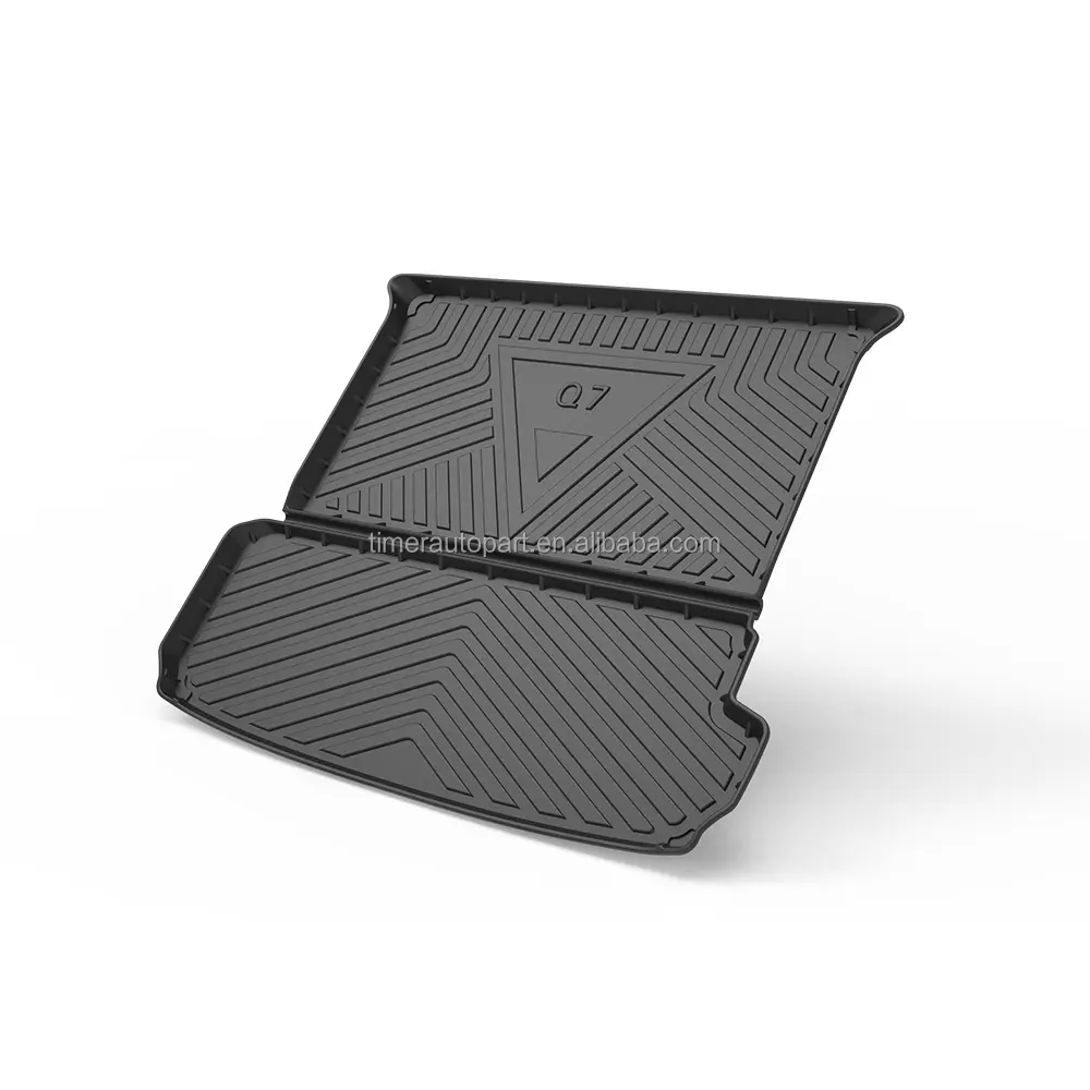 Подгонянный внедорожник для автомобиля Грузовой облицовка резиновый задний багажник пол водонепроницаемый противоскользящие прочные коврики для Audi Q7 5/7 мест 2016-2022