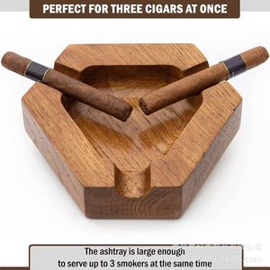 Cenicero de madera hexagonal para cigarros, para uso en escritorio y al aire libre - Product Image 2