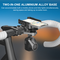 China Menyediakan ODIER Universal Bicycle 1s Lock & Release Handlebar 2-in-1 Aluminium Alloy Anti-shock Bike Mobile Phone Holder