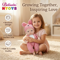 Poupées nouveau-nés réalistes en vinyle souple Belinda pour filles, jouets de simulation pour enfants