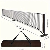 Sistema de Red Portátil para Pickleball de 22 pies x 31 pulgadas con Marco de Acero Desmontable, Modelo Net-003, para Canchas Interiores y Exteriores
