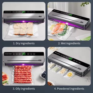 Selladora de Alimentos al Vacío Automática, 110v 220v 80Kpa 120w, para Empacar Alimentos, Selladora de <span class=keywords><strong>Bolsas</strong></span>, Máquina Selladora de Alimentos al Vacío para Cocina - Product Image 5