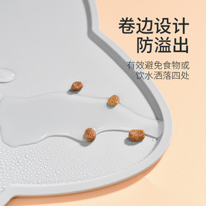 Pet Silicone <b>Placemat</b> <b>Rectangle</b> Anti-Slip Waterproof Cat Dog Mat Easy To Clean - Product Image 5