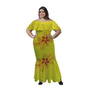 Vestido de novia de talla grande con volantes y hombros descubiertos, estilo étnico, cola de pez, Tribal, polinesiano, talla grande 7XL 8XL - Product Image 1