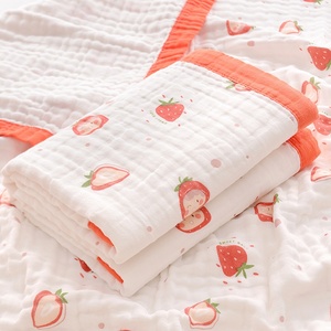 Couverture en gaze tissée 6 couches de haute qualité 110x110cm, 100% coton, pour bébé, idéale pour l'hiver et comme couette légère pour climatisation - Product Image 2
