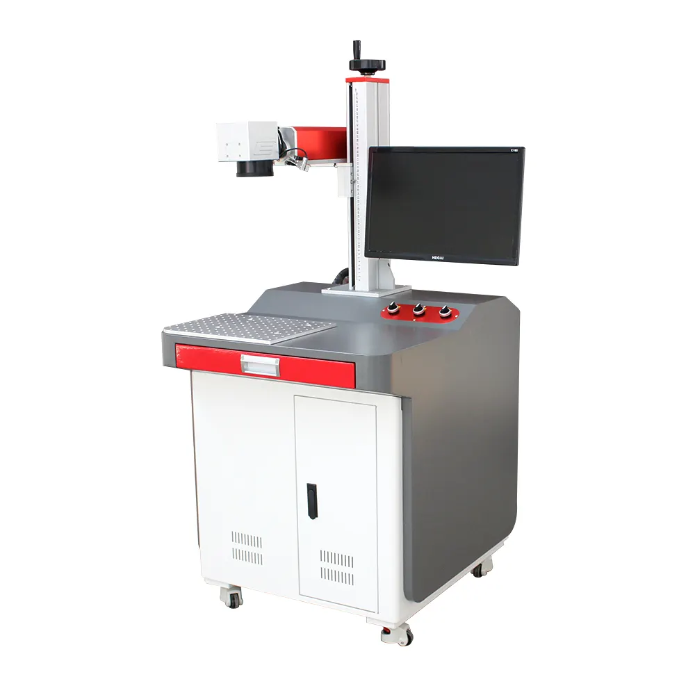 Máquina de gravura a laser da fibra do empacotamento do alimento para o metal
