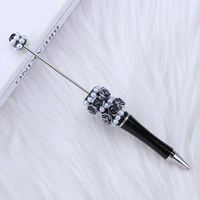 Stylo Bille Métallique Multicolore 1,0 mm avec Perles Florales DIY Esthétiques et Élégantes, en Bambou et Plastique – Indispensable pour la Rentrée Scolaire