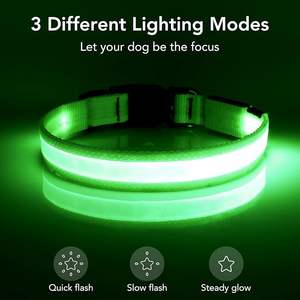 Collare elettronico per cani con LED per animali domestici regolabile con ricarica Flash collari a LED riflettenti per cani prodotti Anti-perdita per cani - Product Image 2