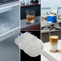 Máquinas para Hacer Hielo de Alta Velocidad, Máquina de Hielo Comercial de 150-500 kg/24 h, Máquina para Hacer Cubitos de Hielo para Bebidas Frías