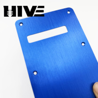 HIVE Plaque arrière pour guitare électrique ST en aluminium de qualité supérieure, finition brossée, 1,5 mm, pour couvercle de cavité, couvercle de ressort, pickguard et couvercle de câblage