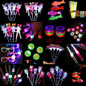 Fontes do partido Led Glow in The Dark Sticks 100 Pack Glow Sticks Bulk Party Bracelets Colar Light Stick OEM Acessórios para festas