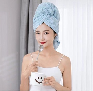 Microfibre Séchage Rapide Cheveux Serviette Wrap Tricoté Cheveux Blow Dry Brosse Cap Usage Domestique Séchage À L'air Cheveux Serviette Wrap - Product Image 5