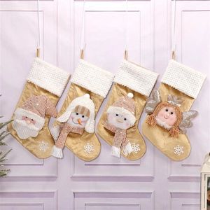 Festive Large <b>Christmas</b> <b>Stockings</b> 4PCS Set Gift <b>Holder</b> for Kids Holiday Surprise - Product Image 1