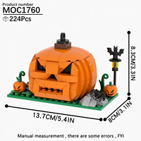 Kits de briques MOC de créations d'anime, de films, d'Halloween, d'horreur et de citrouilles, conteneur de briques DIY, jouets de construction pour enfants MOC1760