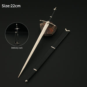 Nuovo personalizzare 22CM Mini metallo portachiavi Anduil gioielli signore degli anelli spada - Product Image 3