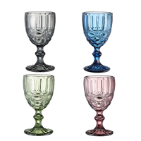 Verre à vin rétro européen Aeofa, gobelet à pied épais, verrerie épaisse, verre à champagne couleur naturelle, ne se décolore jamais, gobelet à eau