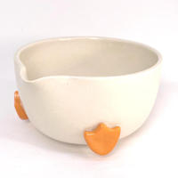 Bol à matcha en céramique personnalisé en forme de canard, fait main, pour la cérémonie du thé Chawan et le matcha latte