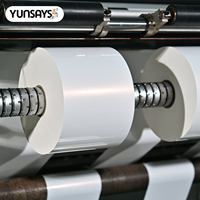 Rouleau géant d'étiquettes autocollantes en vinyle brillant blanc PET PP imperméable pour imprimantes jet d'encre