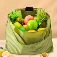 Sac fourre-tout pliant portable léger en gros d'usine Grand tissu Oxford écologique pour un usage quotidien Sac à provisions pratique