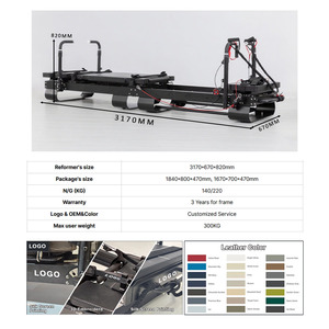 Réformateur en aluminium de <span class=keywords><strong>Pilates</strong></span> commercial <span class=keywords><strong>Pilates</strong></span> Black <span class=keywords><strong>Pilates</strong></span> Reformer Machine Studio <span class=keywords><strong>Gym</strong></span> Utilisation - Product Image 5
