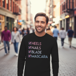 Camiseta de Manga Larga Unisex con Cuello Redondo y Estampado Digital Fit Check For My Napalm Era para Actividades Promocionales para Adultos - Product Image 3