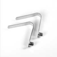 Serre-tiges plats en acier en V personnalisés pour tente, double tête nickelée, capacité de charge de 7 lb pour tubes ronds