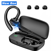 Écouteur Bluetooth professionnel mono-auriculaire avec logo personnalisé OEM, couleur noire, appels vocaux clairs, pour camions de livraison