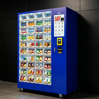 Distributeur automatique combiné 40 compartiments avec écran tactile 22 pouces, kiosque intelligent SDK pour boissons, snacks et produits de beauté
