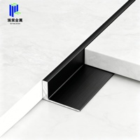 Profilé décoratif en aluminium chromé pour carrelage mural, style moderne, en forme de L, pour bordure d'angle, fournisseur de Foshan