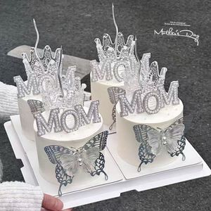 Pearl Double Layer Iridescent Butterfly Cake Topper Birthday Decoration Round Die Cutting Party Supply - Product Image 4
