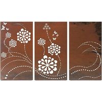 Panneau de Confidentialité en Bois Marron Moderne, Métal Décoratif en Aluminium de Qualité Bois, pour Portes, Clôtures de Jardin et de Cour