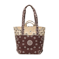 Sac fourre-tout matelassé à motif cachemire, imprimé patchwork, en coton, grande capacité, pour le shopping et les activités de plein air – Vente chaude