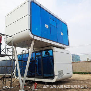 Maison mobile en structure acier, villa extérieure, boutique, bureau, cabine à double étage, capsule spatiale B&B - Product Image 1