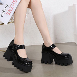 YiXin <strong>Mary</strong> <strong>Jane</strong> <strong>Shoes</strong> 2025 New Design <strong>Black</strong> Super High Thick Heel <strong>Shoes</strong> for Women Top Quality Cost Effective <strong>Mary</strong> Janes <strong>Shoes</strong> - Product Image 1